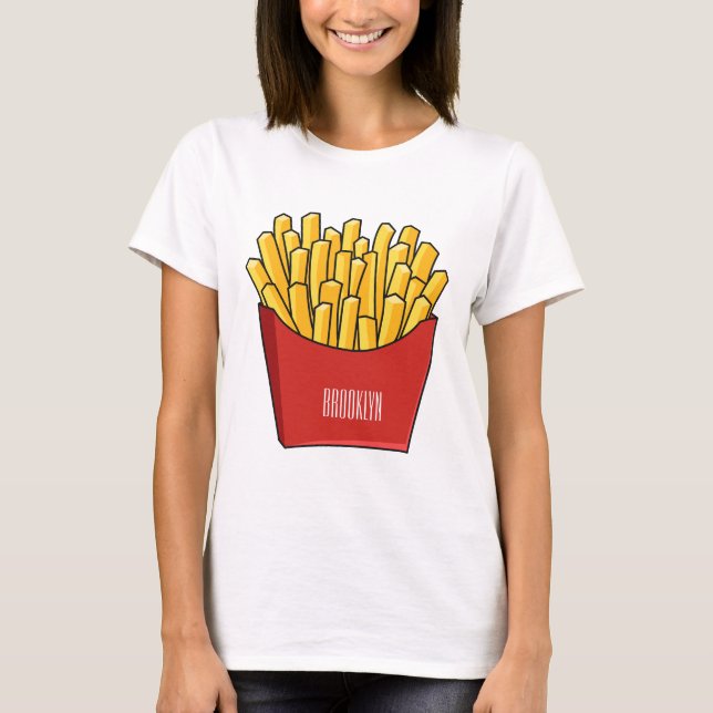 French fries cartoon illustration T-Shirt (Front)