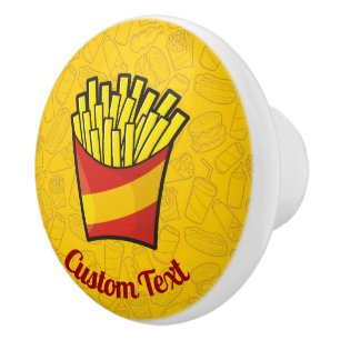 French Fries Ceramic Knob