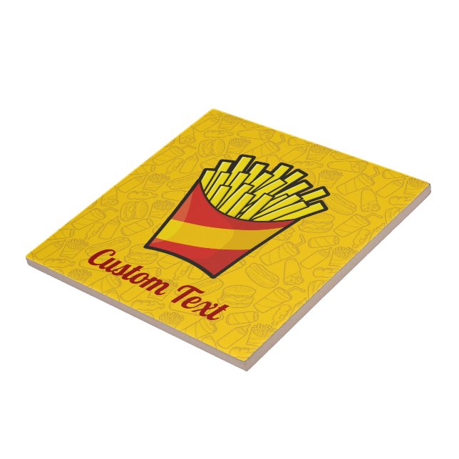 French Fries Ceramic Tile (Side)