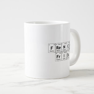 French FrIEs Chemistry Periodic Table Word Element Large Coffee Mug