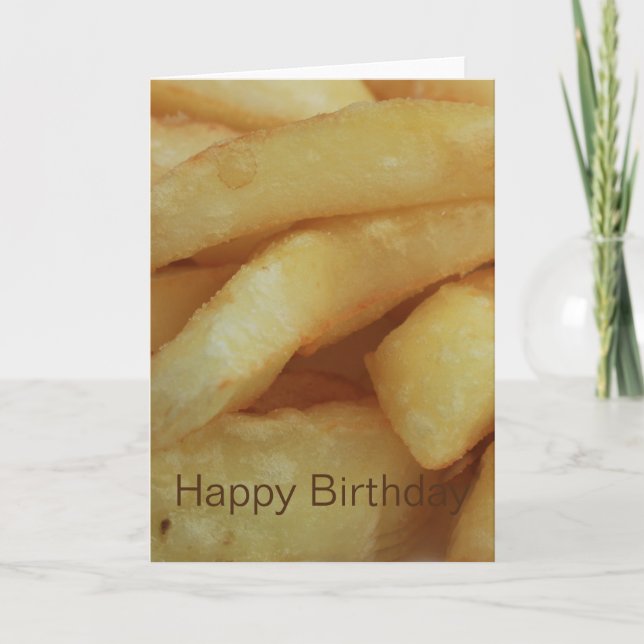 French Fries/Chips Happy Birthday Card (Front)