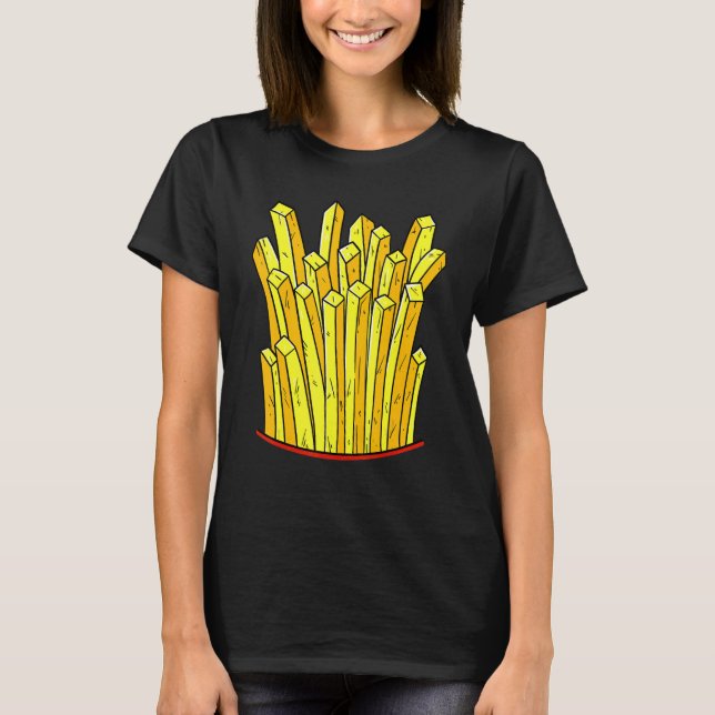 French Fries Costume  Fast Food French Fry T-Shirt (Front)