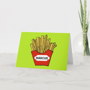 French fries custom blank greeting card
