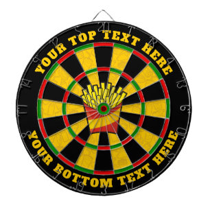 French Fries Dartboard with Custom Text