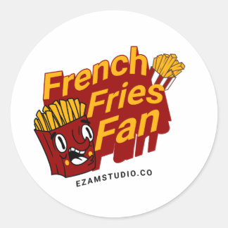 "French Fries Fan - Fun and Playful Design" Classic Round Sticker