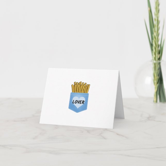 French fries in pocket thank you card (Front)