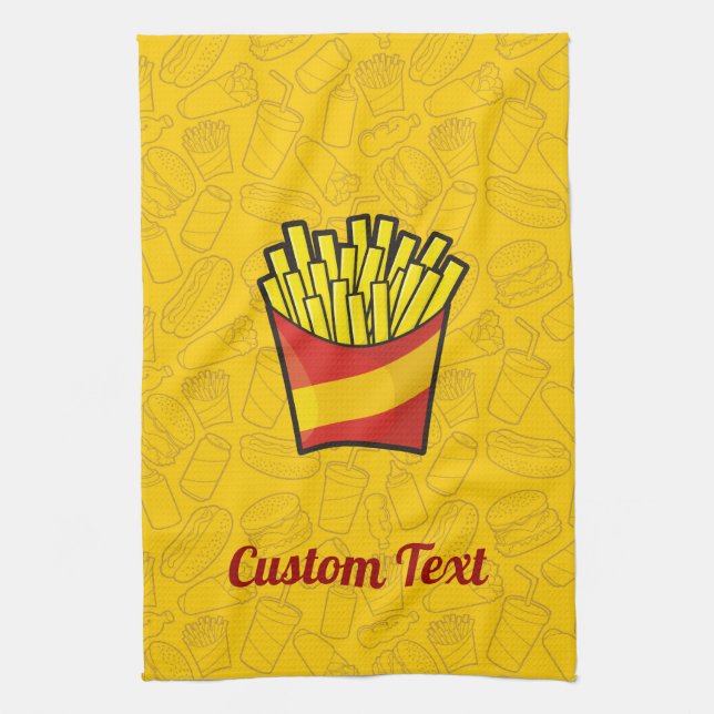 French Fries Kitchen Towel (Vertical)