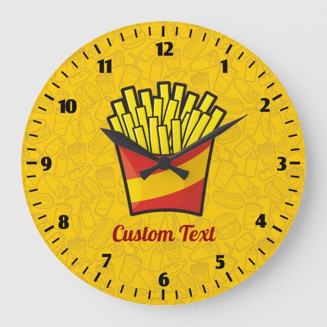 French Fries Large Clock (Front)