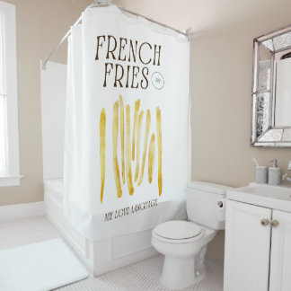 French Fries Love Funny Shower Curtain