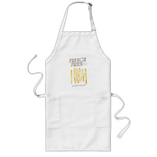 French Fries Love Language Funny Apron