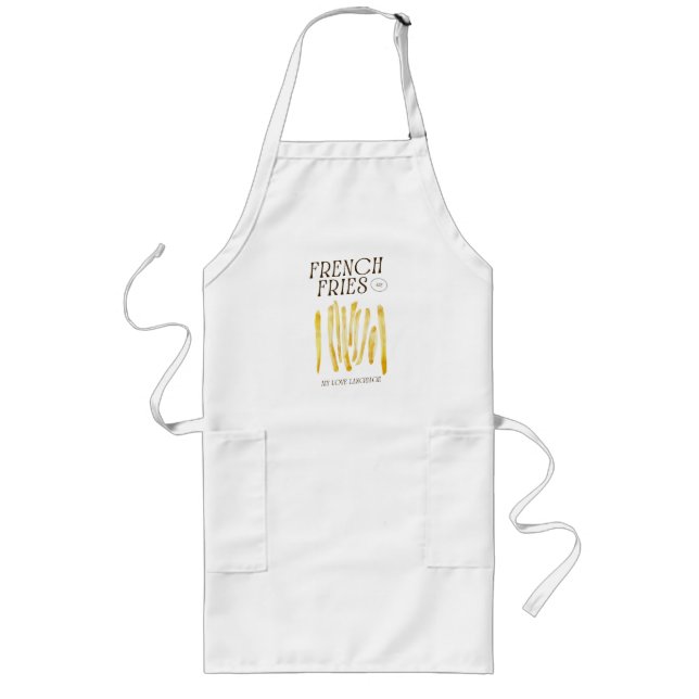 French Fries Love Language Funny Apron (Front)