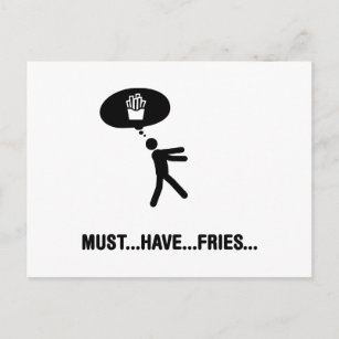 French fries lover postcard