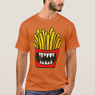 French Fries Monster Character Horror Cute Funny S T-Shirt