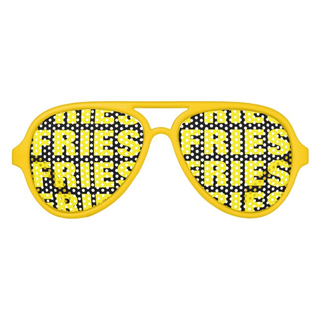 French Fries obsession funny party shades glasses (Front)