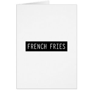 French Fries Old Typewriter Letters
