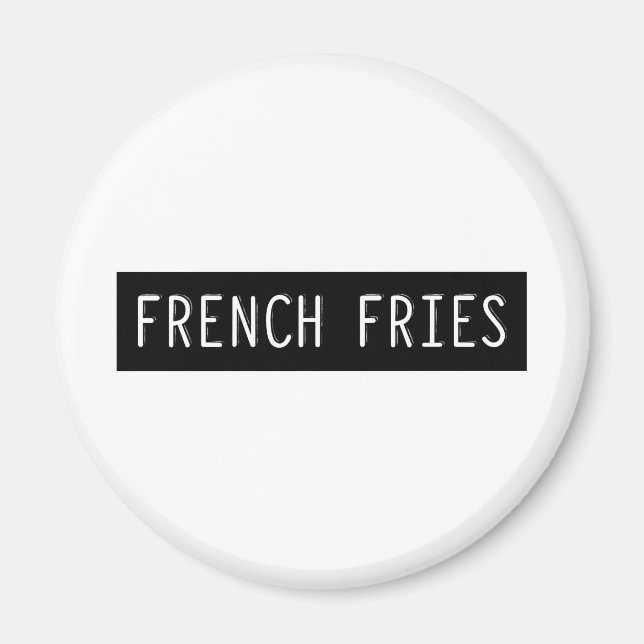 French Fries Old Typewriter Letters Magnet (Front)