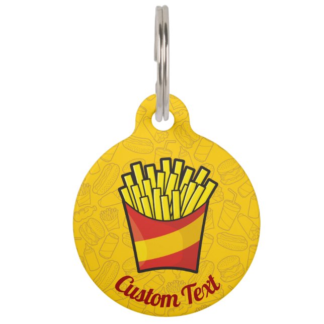 French Fries Pet Tag (Front)