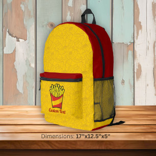 French Fries Printed Backpack