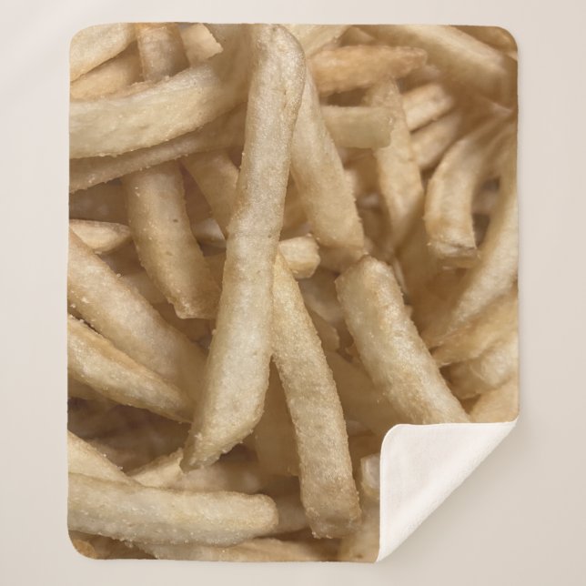French Fries Sherpa Blanket (Front)