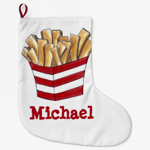 French Fries Small Fry Chips Fast Food Foodie Large Christmas Stocking