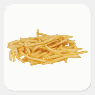 French Fries Square Sticker