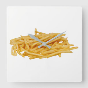 French Fries Square Wall Clock