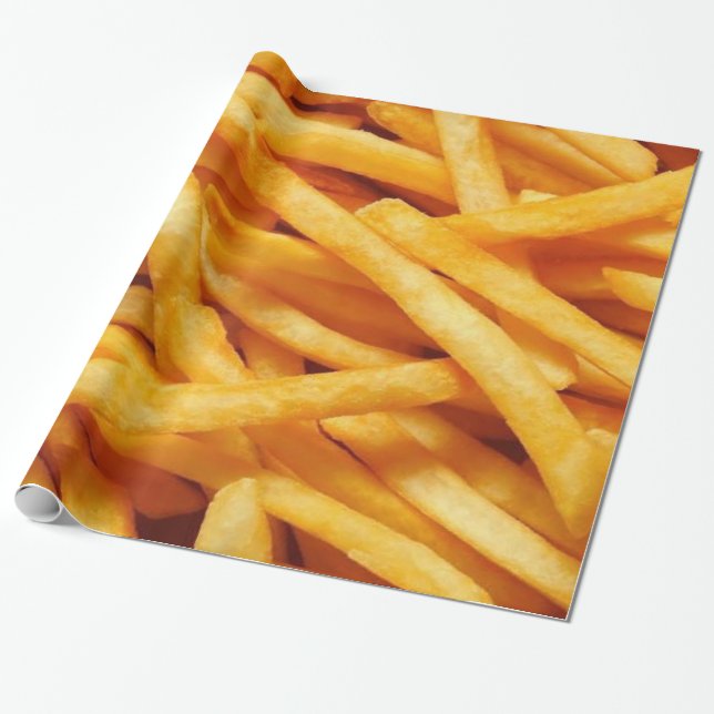 French Fries Wrapping Paper (Unrolled)