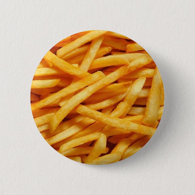 French Fry 6 Cm Round Badge (Front)