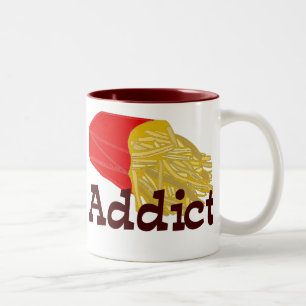 French Fry Addict Two-Tone Coffee Mug