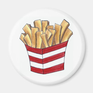 French Fry Fries Chips Fast Junk Food Foodie Magnet
