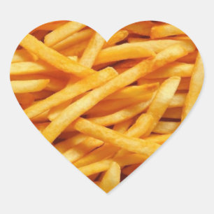 French Fry Heart Sticker