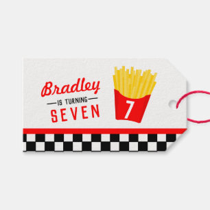 French Fry Kids Birthday Party Gift Tags