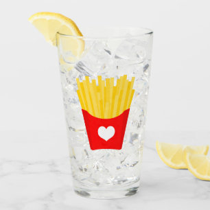 French Fry Love Glass