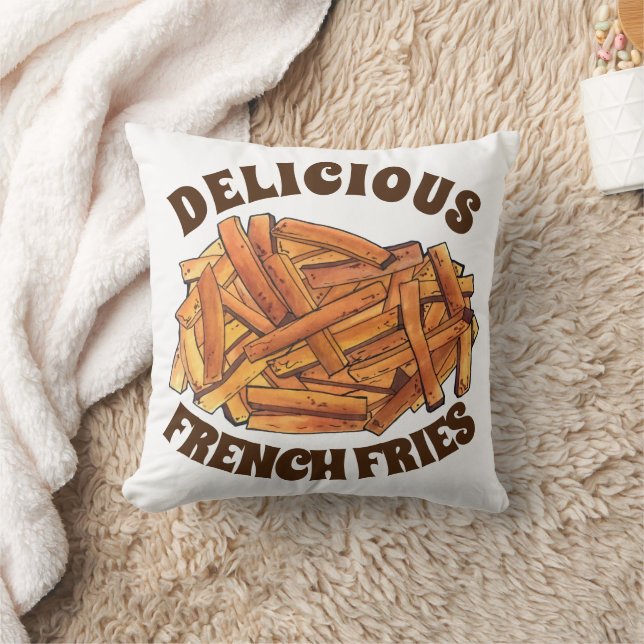 French Fry Steak Fries Fried Potatoes Junk Food Cushion (Blanket)