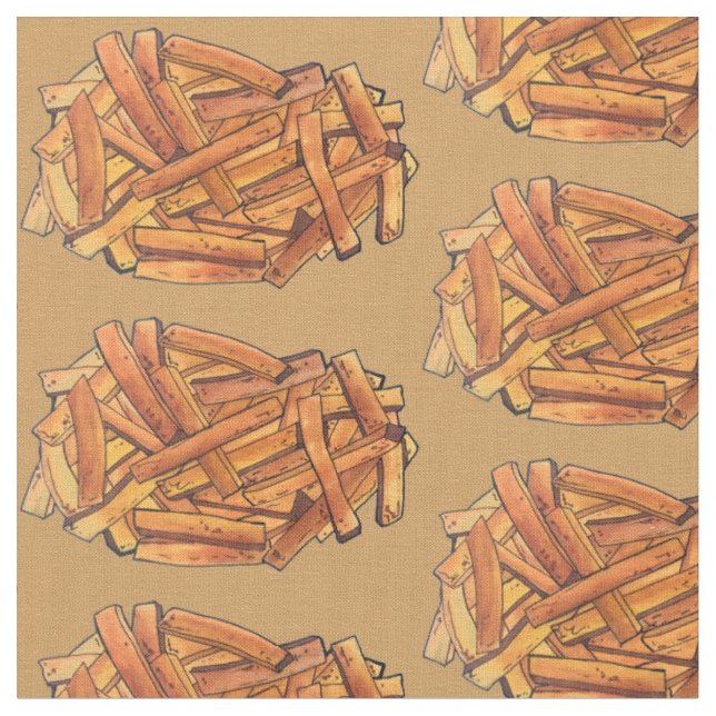 French Fry Steak Fries Fried Potatoes Junk Food Fabric (Close Up)