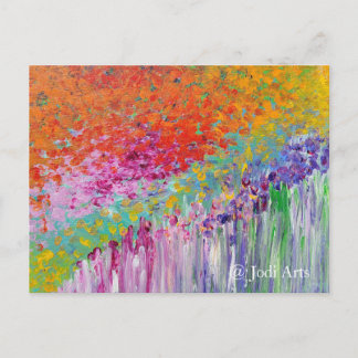 French Garden Art on Postcard