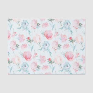 French Garden Floral Pink Peony Pattern Wedding Tissue Paper