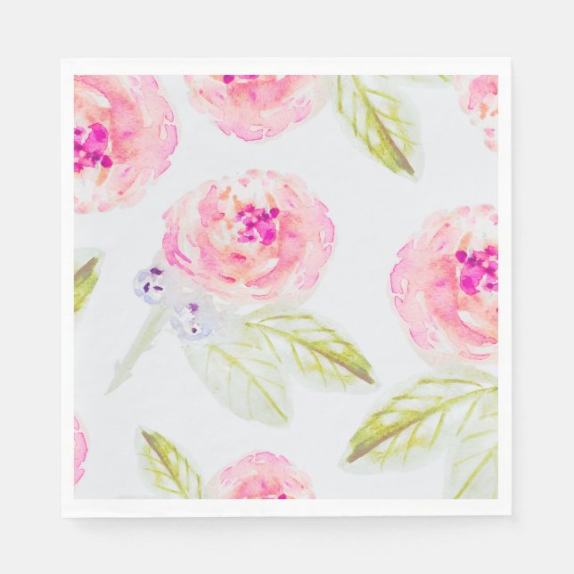 French Garden Party Bridal Shower Napkin (Front)