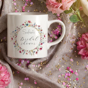 French Garden Party floral elegant typography Espresso Cup