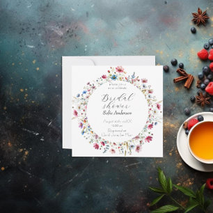 French Garden Party flower Invitation