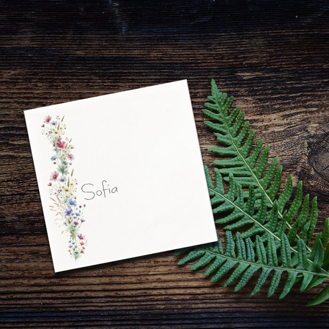 French Garden Party flower name Napkin (French Garden Party flower design, bringing the elegance of a blooming garden right to your table.)