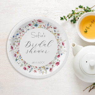 French Garden Party flower  Paper Plate