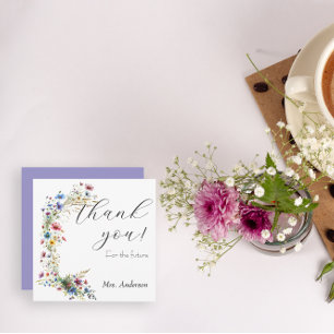 French Garden Party flower  Thank You Card