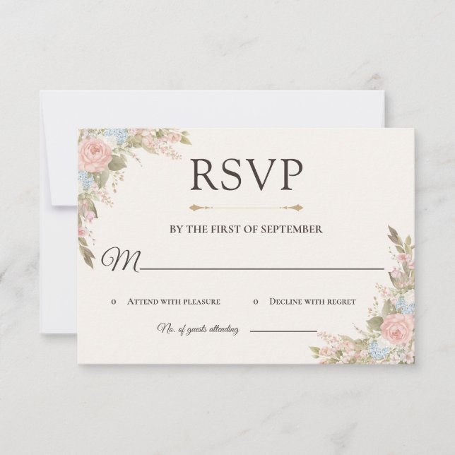 French Garden RSVP Card (Front)