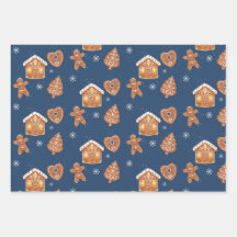 French Gingerbread Cookie Wrapping Paper