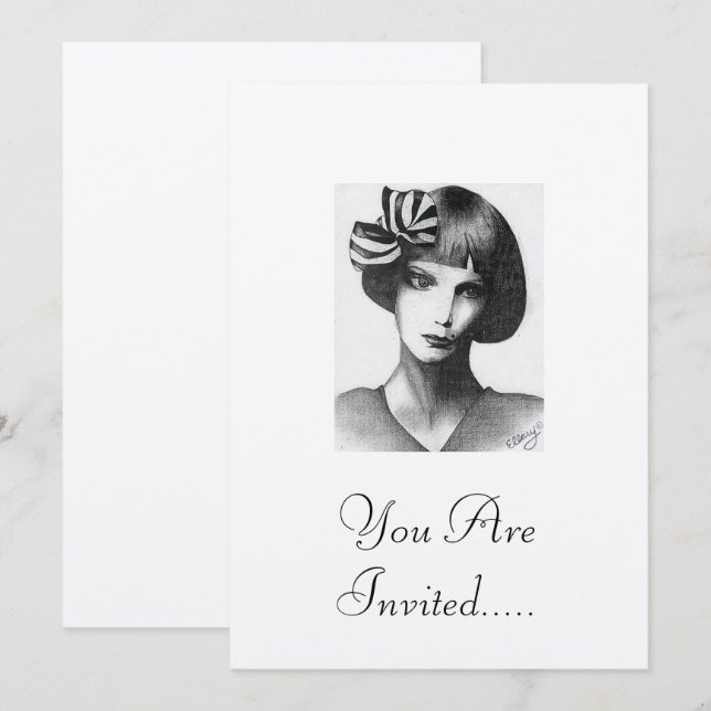 French Girl Invitation (Front/Back)