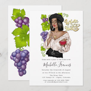 French Girl Wine Tasting Bridal Shower Invitation