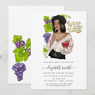 French Girl Wine Tasting Bridal Shower Invitation