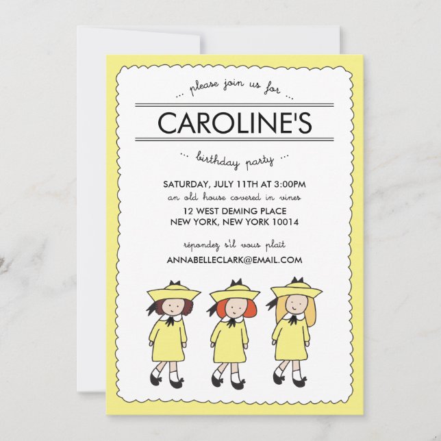 French Girls | Birthday Invite (Front)