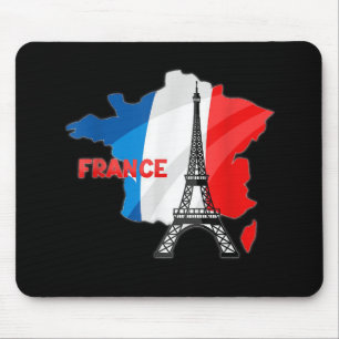 French girls, france flag kids, france women mouse mat